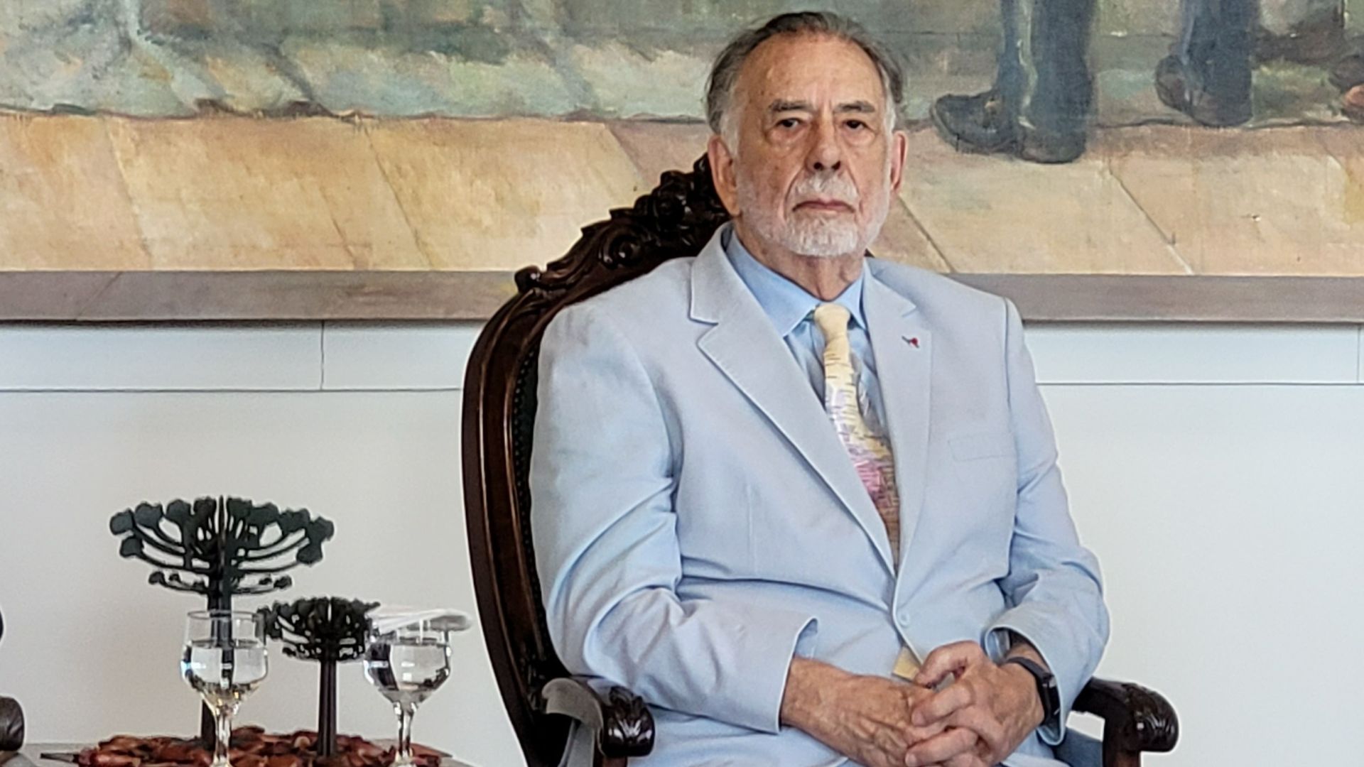 Francis Ford Coppola recebe comenda da Ordem do Pinheiro em Curitiba. Foto: Brunow Camman/Curitiba Cult.