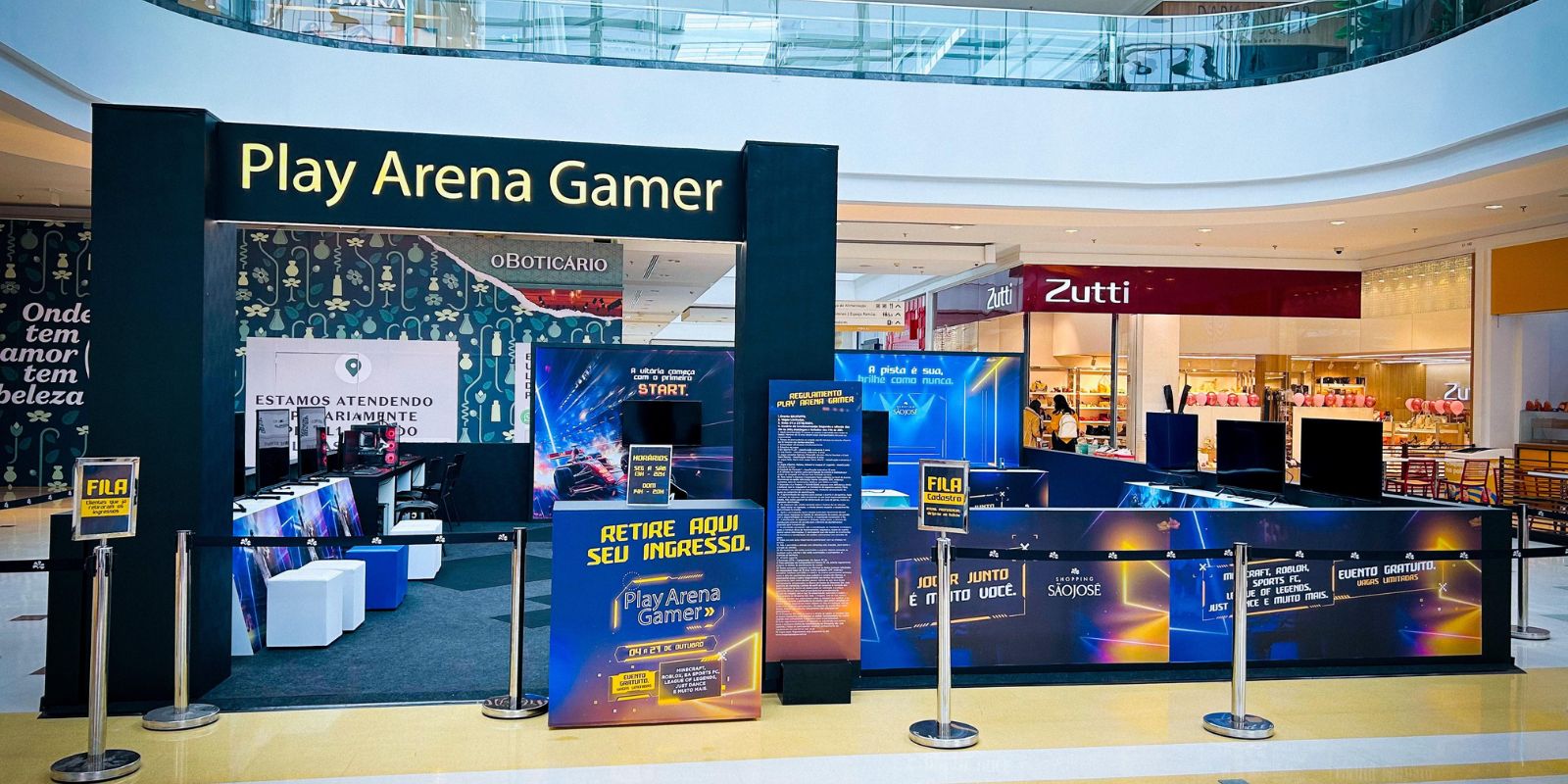 Play Arena Gamer. Foto: Shopping São José Divulgação.