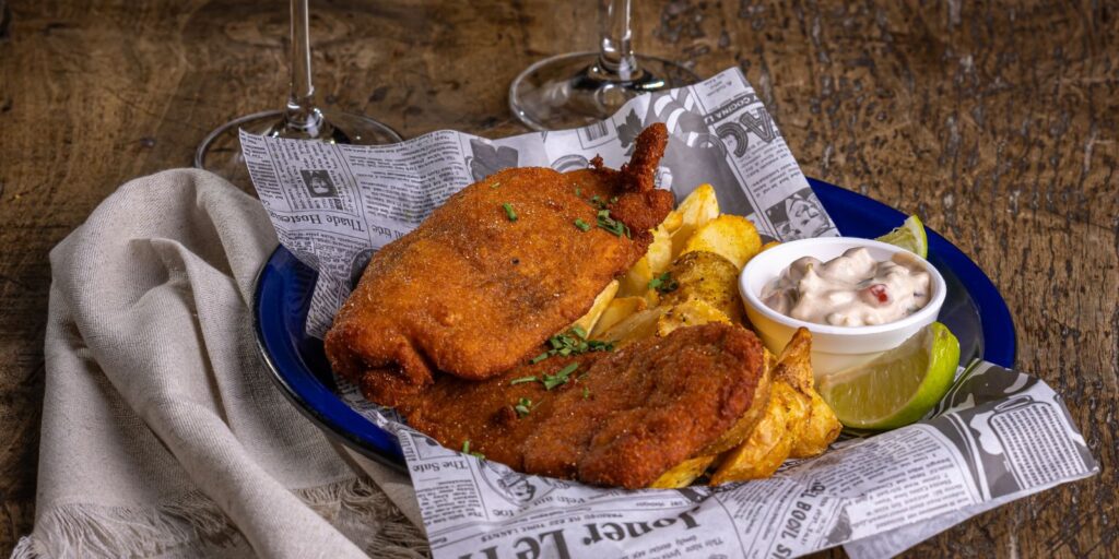 Fish n Chips do Sheridan's Irish Pub. Foto: Leo Karam.