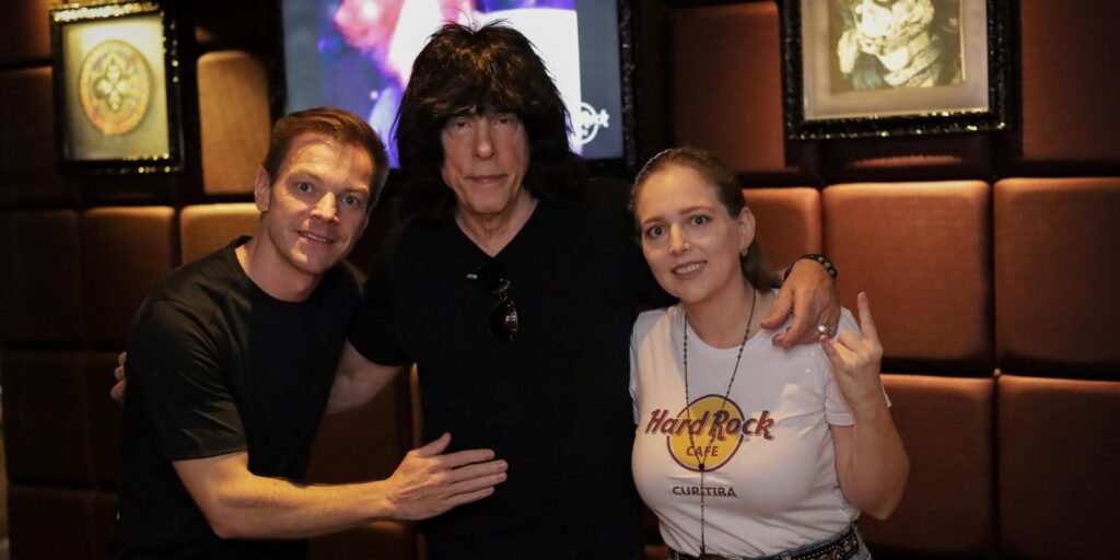 Marky Ramone no Hard Rock Cafe Curitiba. Foto: Arquivo pessoal.
