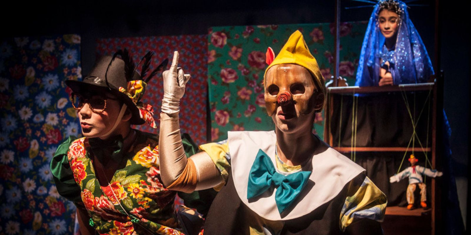 Pinóquio no festival Era uma... eram duas, eram três. Foto: divulgação.