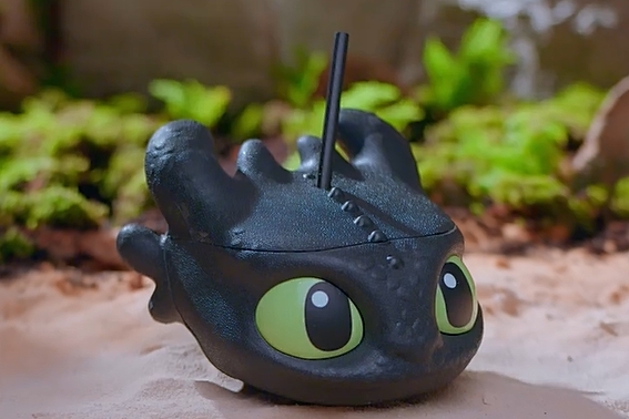 Balde de pipoca Como Treinar o Seu Dragão na rede Cinépolis em Curitiba. Foto: Divulgação.