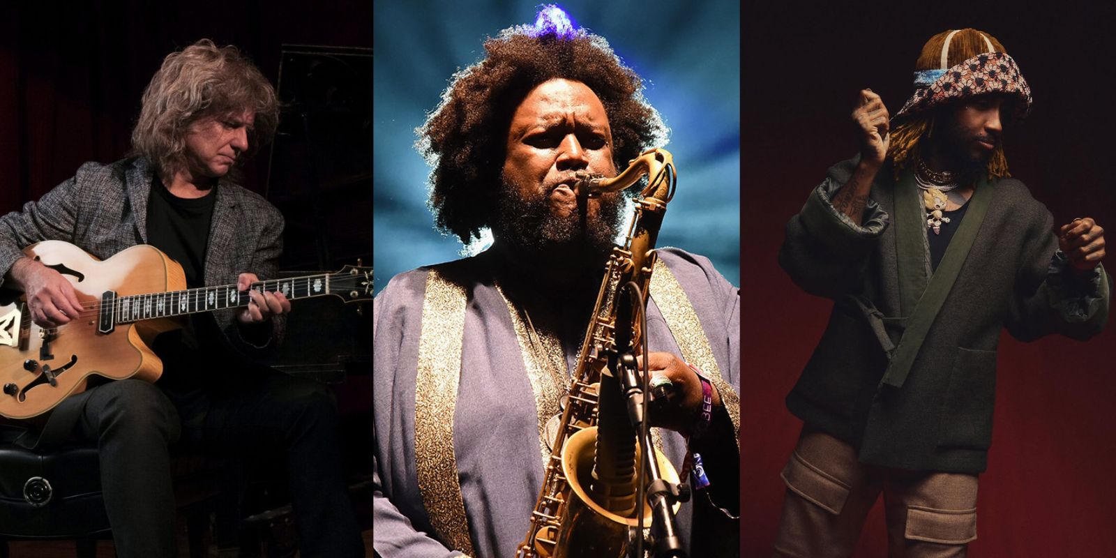 Circuito Primavera traz nomes do jazz mundial para Curitiba como Pat Metheny, Kamasi Washington e Thundercat. Fotos: Divulgação/Divulgação/@adamtitchener.