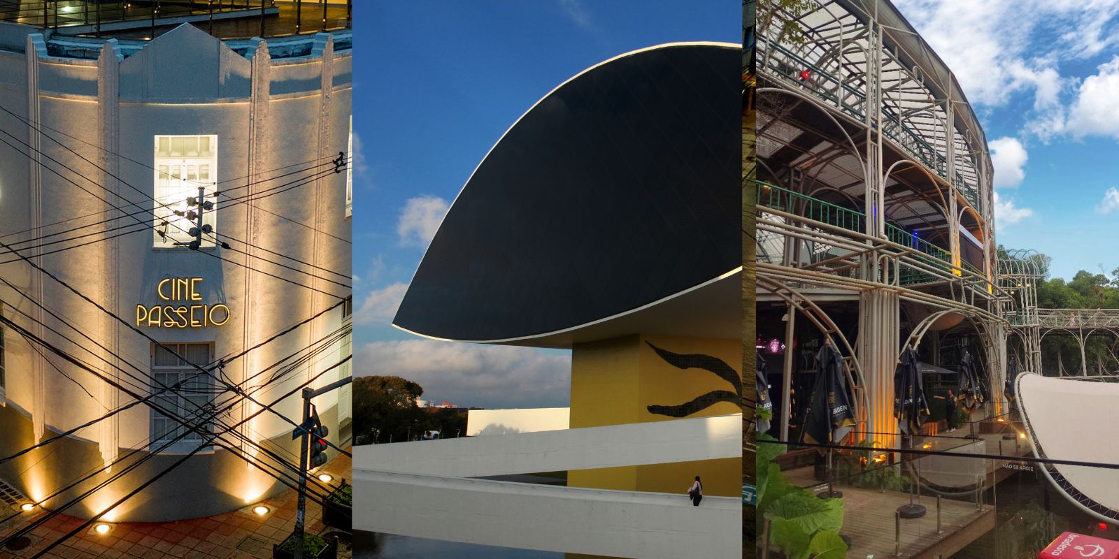 Locais de Exibição do Olhar de Cinema em Curitiba. Fotos: Daniel Castellano-SMCS/Cesar Brustolin-SMCS/Divulgação.