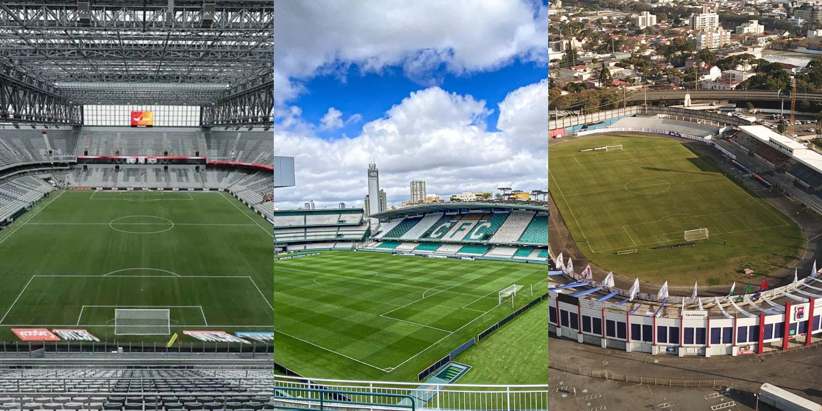 Estádios de Curitiba são palco para shows. Fotos: José Tramontin/Divulgação/Franklin de Freitas.