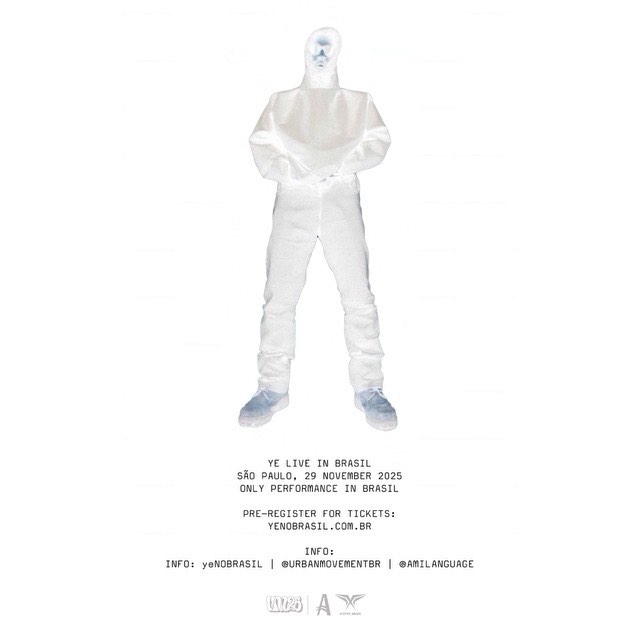 Postagem de Ye (Kanye West) sobre show no Brasil. Foto: reprodução.