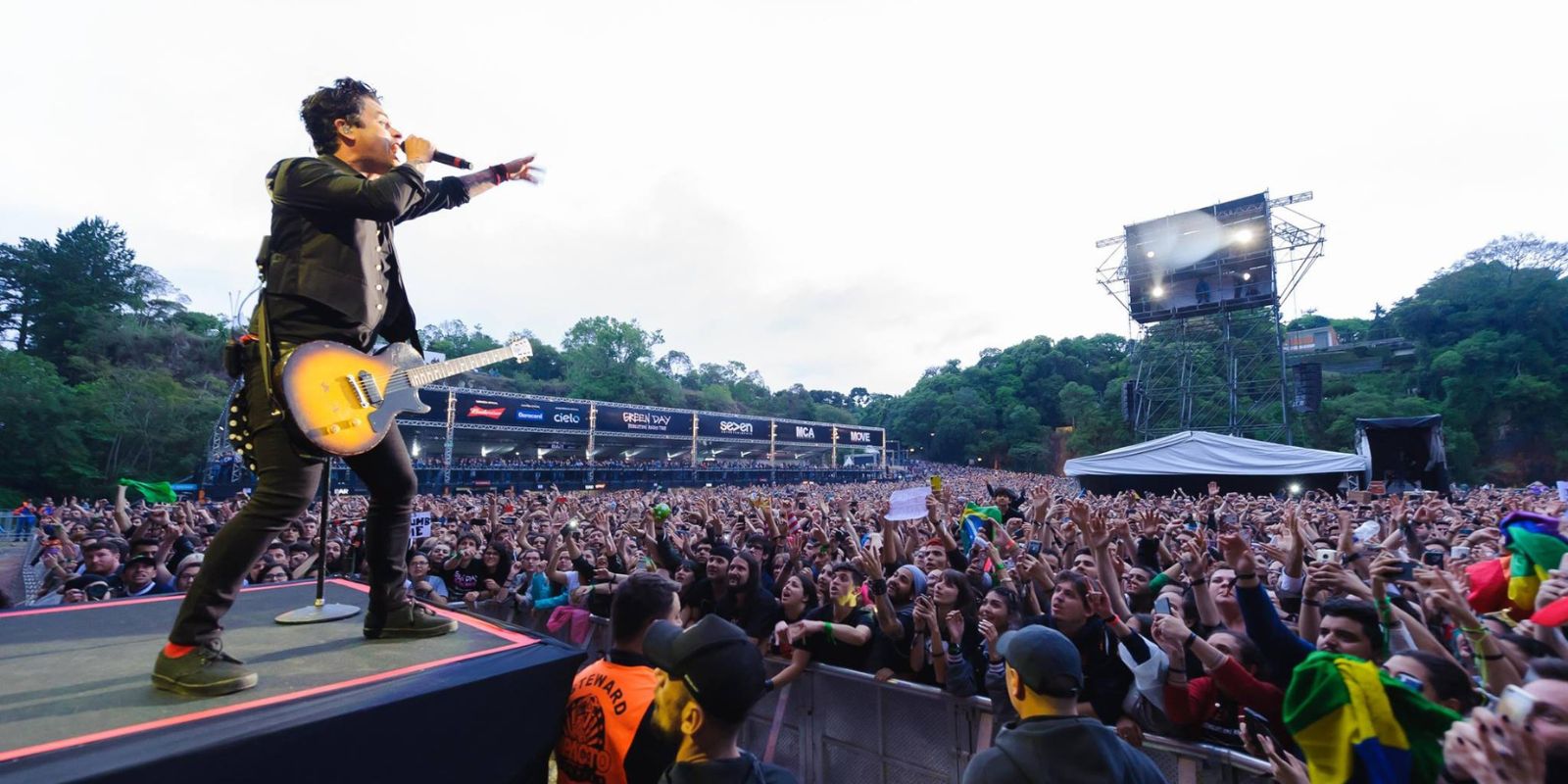 Green Day em Curitiba 2017. Foto: reprodução MCA Concerts.