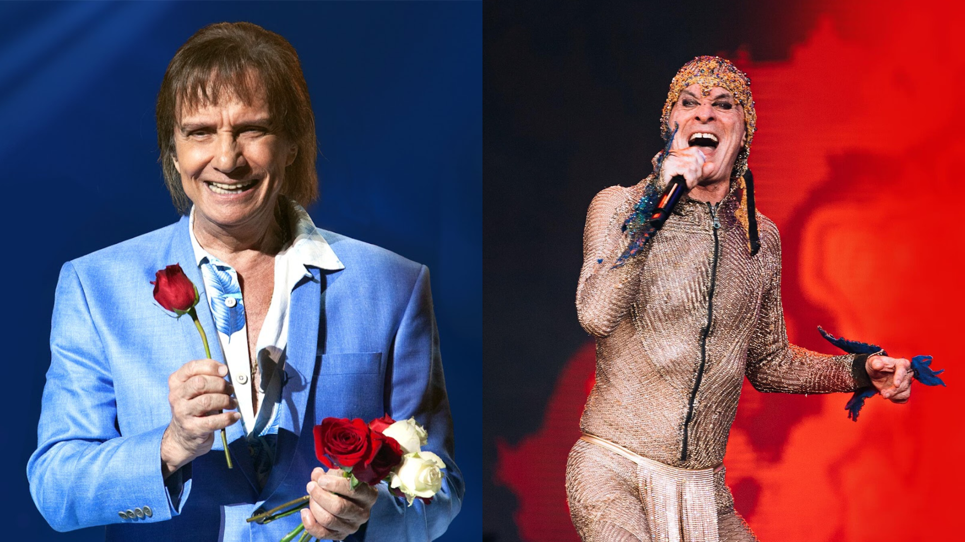 Roberto Carlos e Ney Matogrosso. Foto: Reprodução