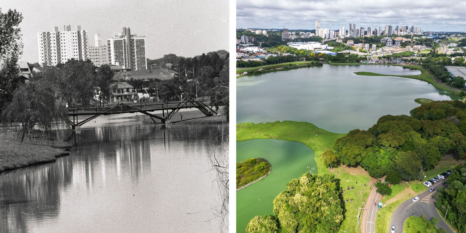 Parque Barigui em Curitiba. Fotos: Acervo DPCFCC e Hully Paiva/SMCS.