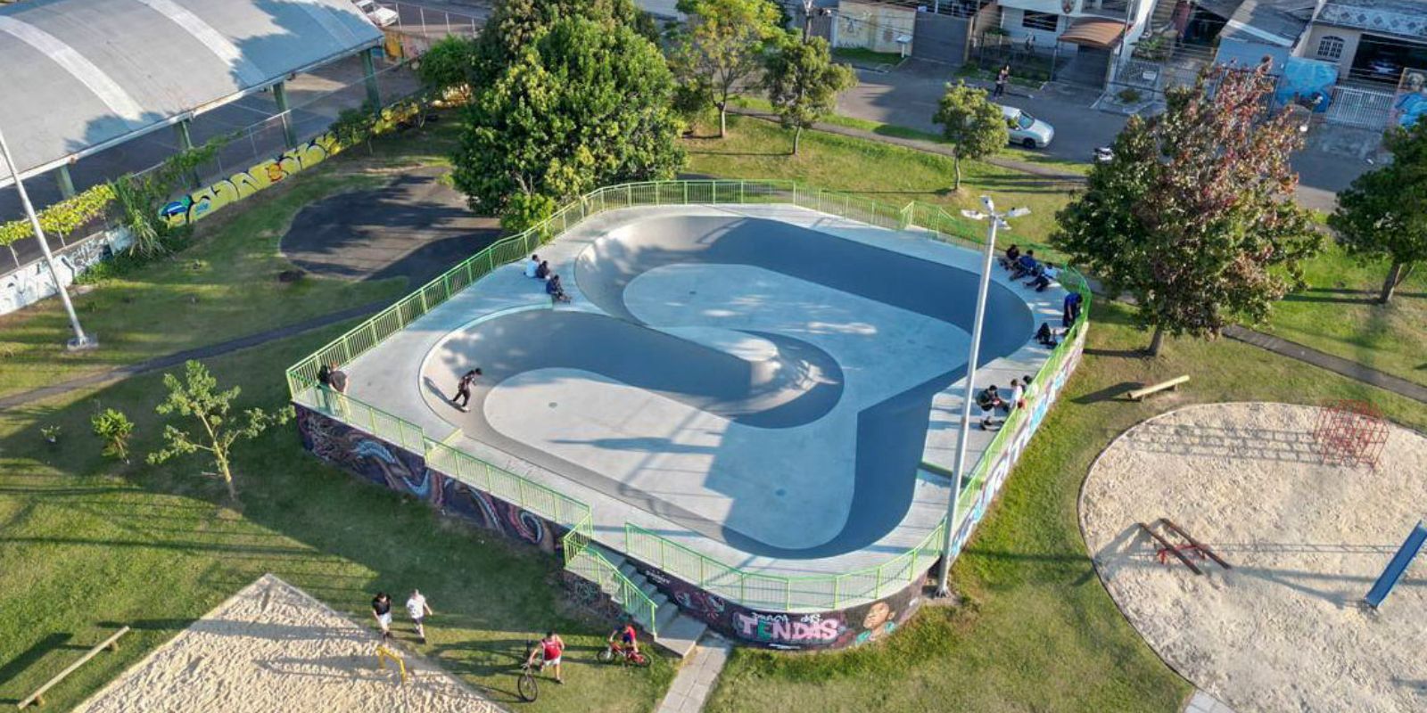 Pista de Skate na Praça das Tendas. Foto: Hully Paiva/SECOM.